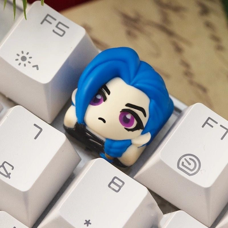 Jinx keycap Zeri and Seraphine keycap | League of Legends Artisan Keycap