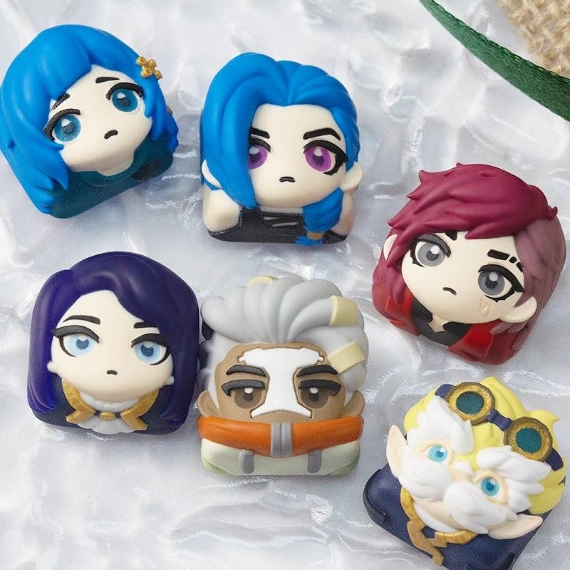 Jinx keycap Zeri and Seraphine keycap | League of Legends Artisan Keycap
