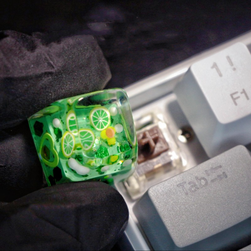 "Refresh your keyboard setup with our 'Lime Soda' Custom Artisan Keycaps. These handcrafted keycaps are inspired by the zesty goodness of lime soda, bringing a burst of citrusy charm to your typing experience. Crafted with precision, they feature a playful lime soda design that's both stylish and unique. Quench your thirst for creativity with these delightful artisan keycaps." 🍋🥤💻 #KeyboardAccessories #ArtisanKeycaps #LimeSodaVibes