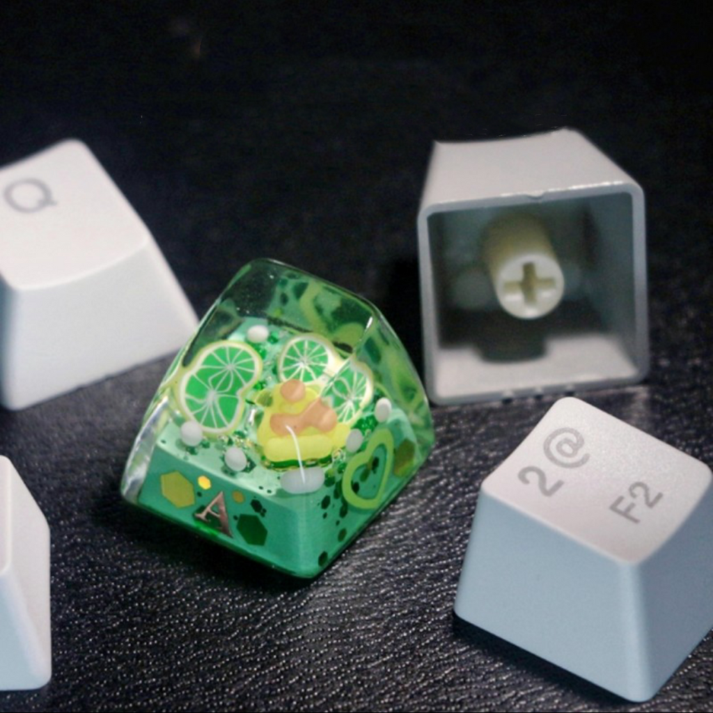 "Refresh your keyboard setup with our 'Lime Soda' Custom Artisan Keycaps. These handcrafted keycaps are inspired by the zesty goodness of lime soda, bringing a burst of citrusy charm to your typing experience. Crafted with precision, they feature a playful lime soda design that's both stylish and unique. Quench your thirst for creativity with these delightful artisan keycaps." 🍋🥤💻 #KeyboardAccessories #ArtisanKeycaps #LimeSodaVibes
