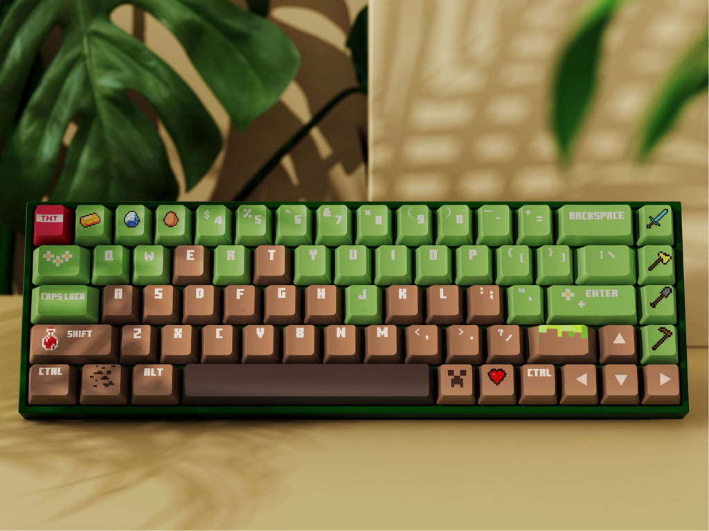 Dive into the world of Minecraft with this vibrant PIXEL BOX keycaps set, transforming your keyboard into a pixelated masterpiece.
