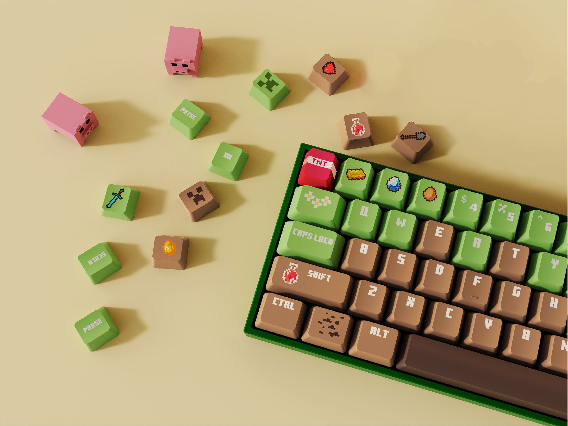 Minecraft PIXEL BOX 키캡 세트 – AiheyStudio