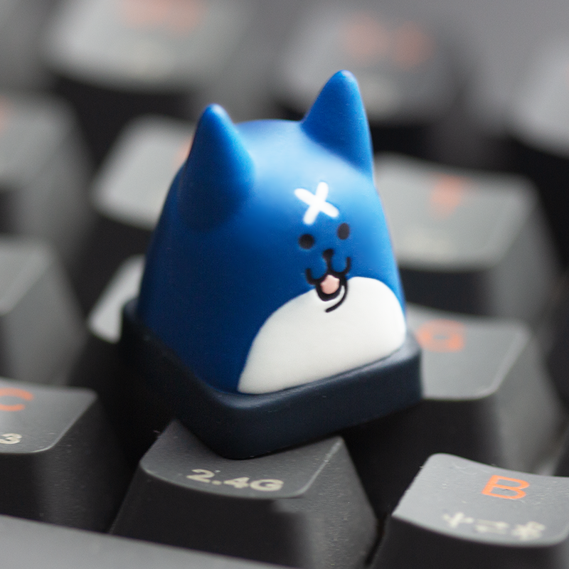 Palamute keycap handcrafted by aiheystudio, showcasing loyal canine companion from Monster Hunter.
