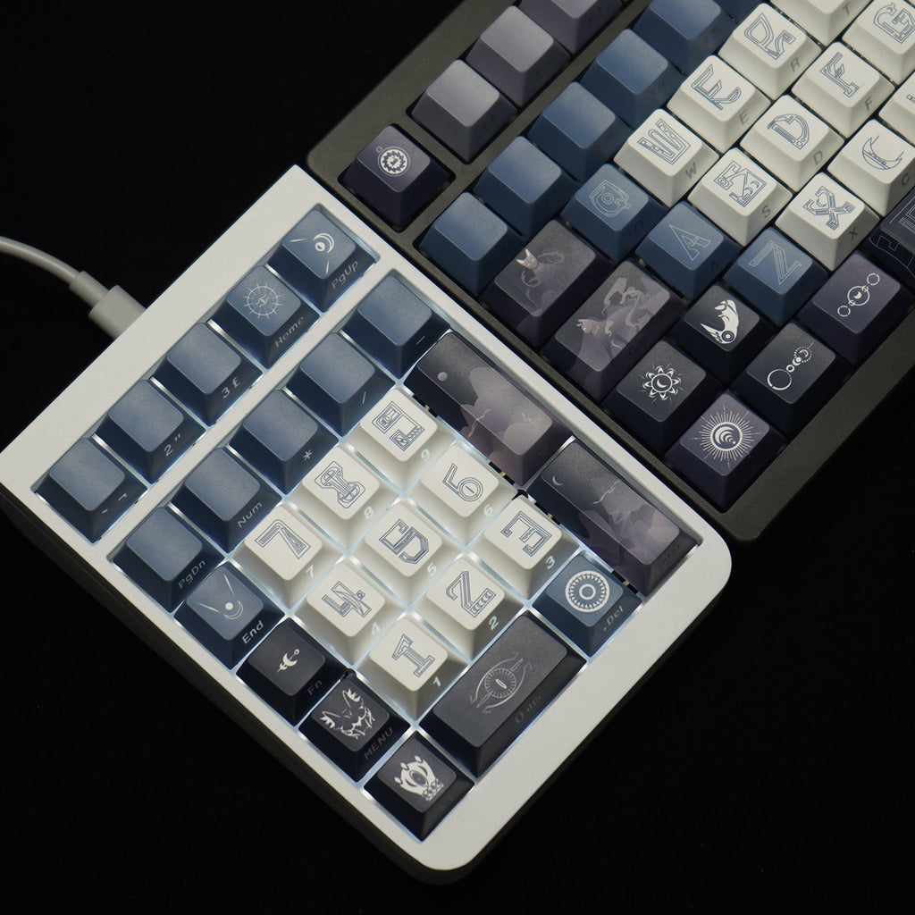 Moonlit Cat Cult Keycap Set Mythical Series by aiheystudio