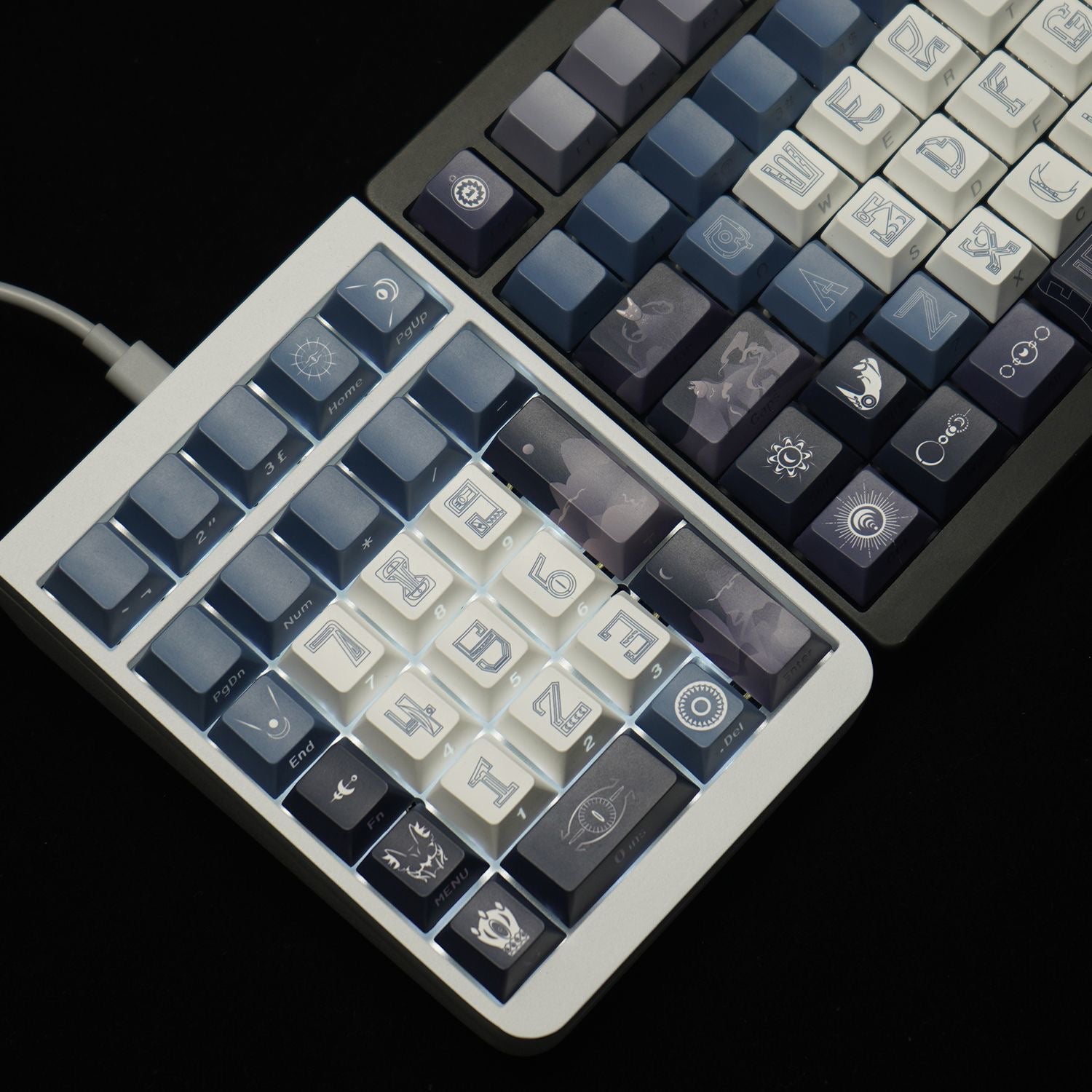 Moonlit Cat Cult Keycap Set Mythical Series by aiheystudio
