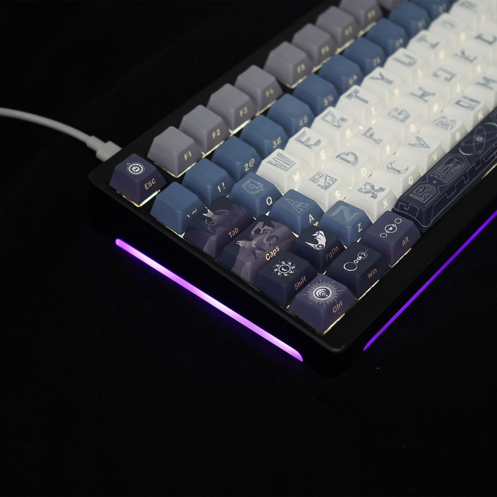 Moonlit Cat Cult Keycap Set Mythical Series by aiheystudio