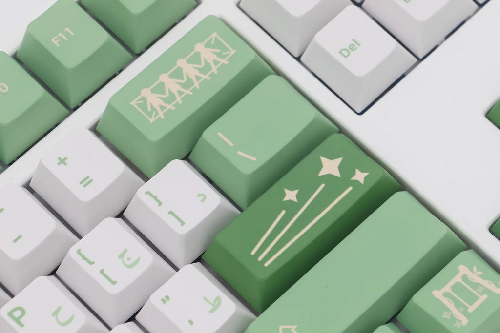 Genshin Impact collectible Nahida keycaps, custom PBT keycap set designed for a premium keyboard experience.
