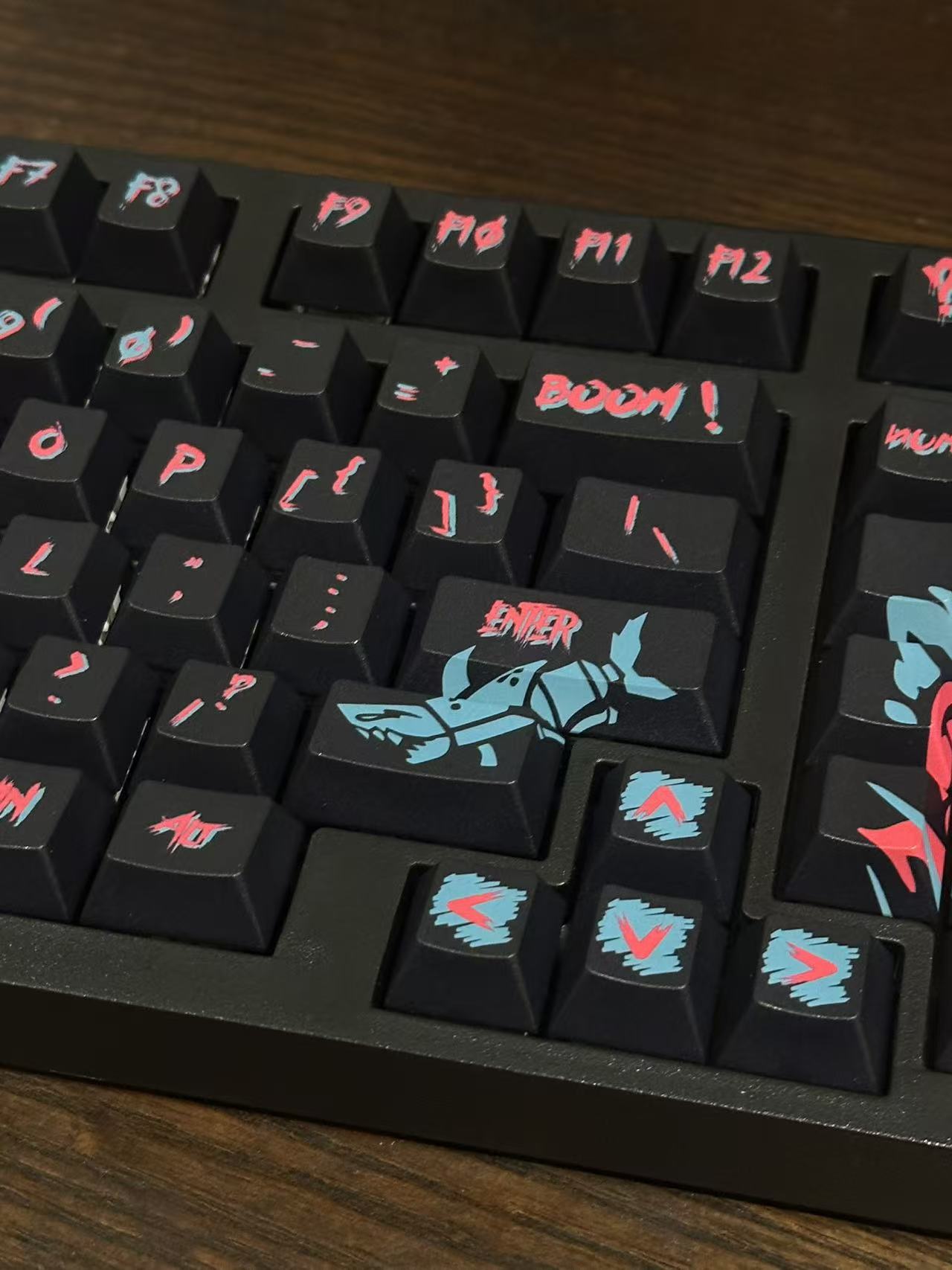 New Arcane Jinx keyboard with Jinx Keycap Set Wireless 98Pro keyboard