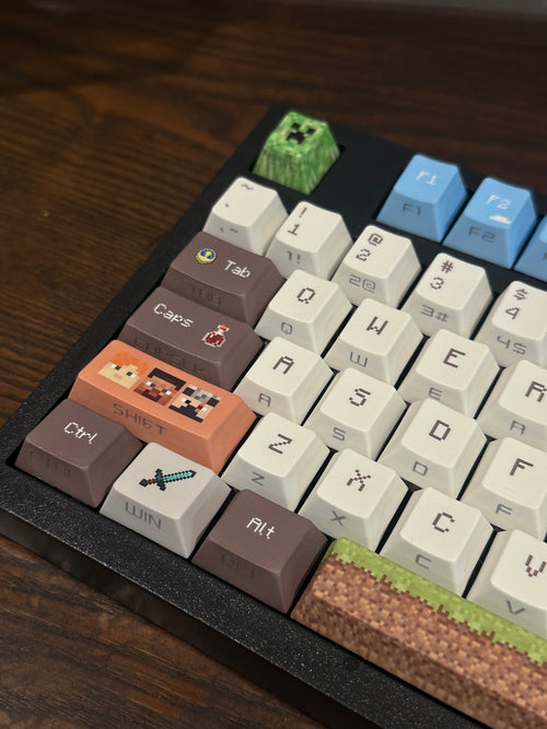 New Minecraft Keyboard Pixel Mechanical Keyboard with 97-keys