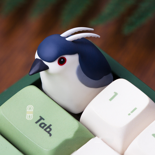 Night Heron Bird Artisan Keycap Cute Resin Keycap