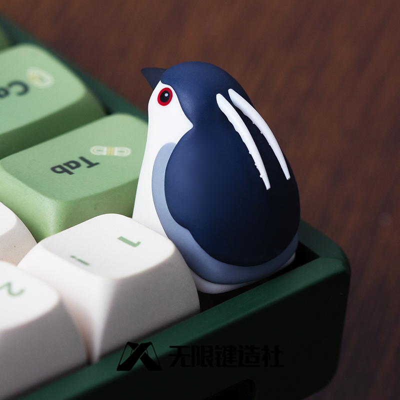 Night Heron Bird Artisan Keycap Cute Resin Keycap