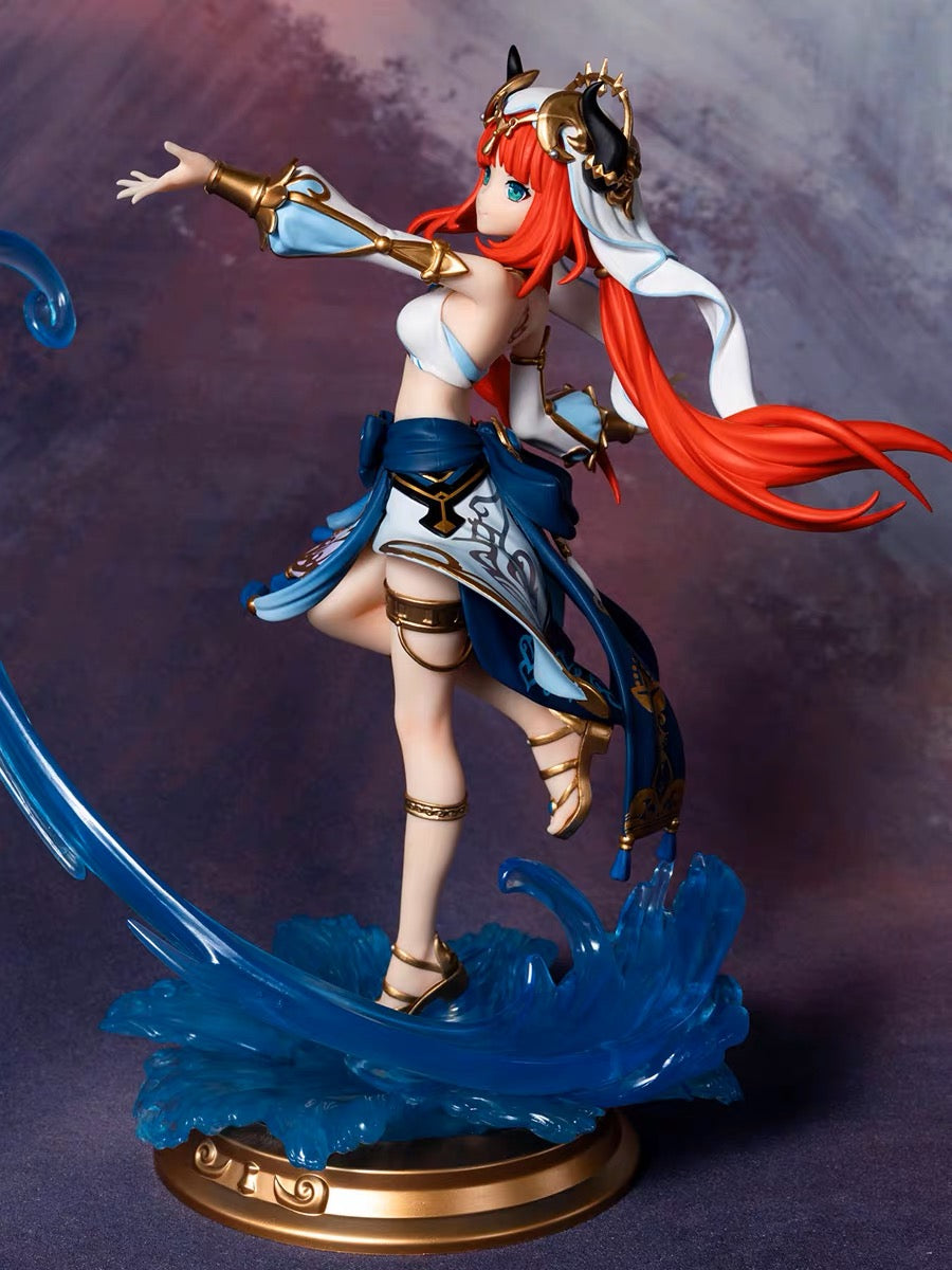 Nilou Figure Genshin Impact Nilou Figurines Nilou SculptureEvery Nilou figure undergoes expert craftsmanship to provide you with the ultimate representation of this beloved character. It is a meticulous 1:1 replica, featuring both machine precision and hand-painted details. The hand-painting process adds a personal touch to each figure, resulting in slight defects and variations, making each piece one-of-a-kind.  