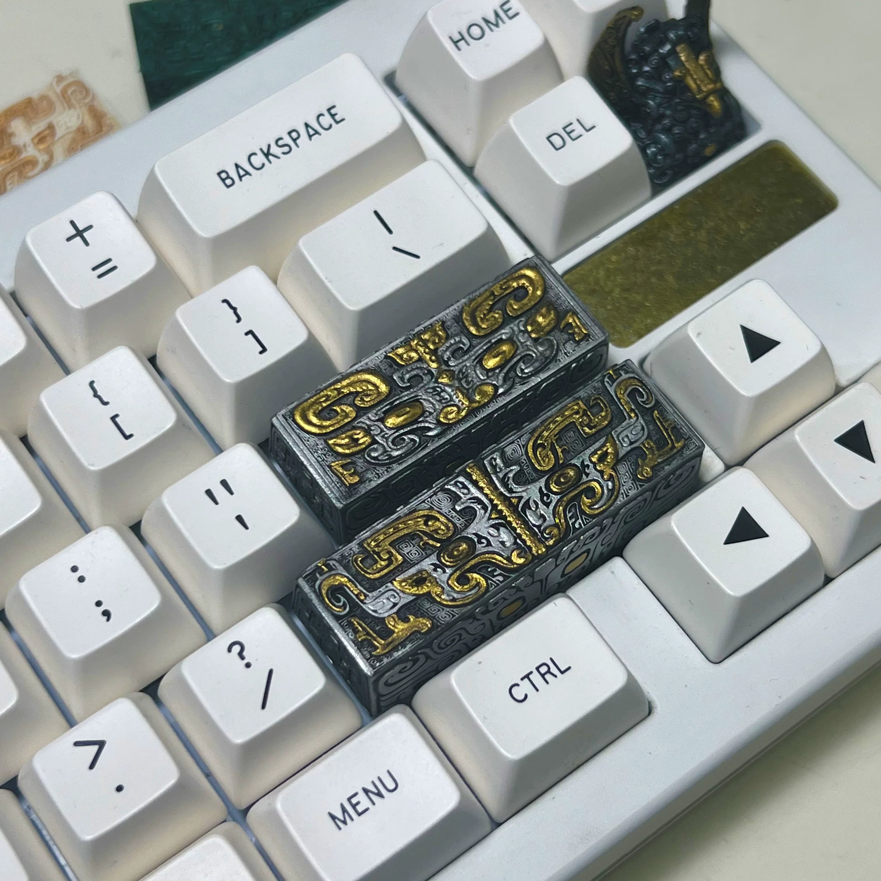 Taotie Pattern King Zhou Artisan Keycap 3D Printed Resin Mechanical Keyboard Keycap