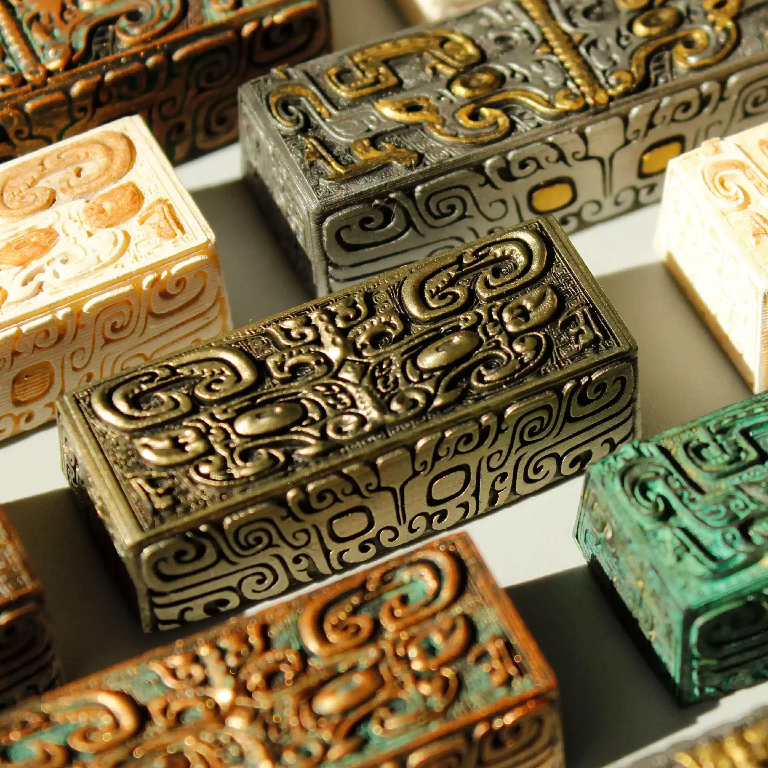 Taotie Pattern King Zhou Artisan Keycap 3D Printed Resin Mechanical Keyboard Keycap