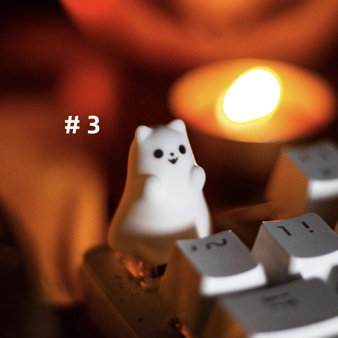 Playful Ghosts Artisan Keycap - Embrace the Quirky Spirits