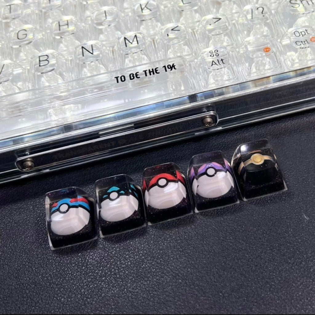 "Capture the essence of Pokémon with our 'Pokémon's Pokeball' Artisan Custom Keycaps. These meticulously crafted keycaps pay homage to the iconic Pokéball design, adding a playful touch to your keyboard. Each keycap is a unique collectible, showcasing your love for the Pokémon universe. Elevate your keyboard setup with these delightful artisan keycaps and embark on a typing adventure." ⚡🔴💻 #KeyboardAccessories #ArtisanKeycaps #PokémonLove