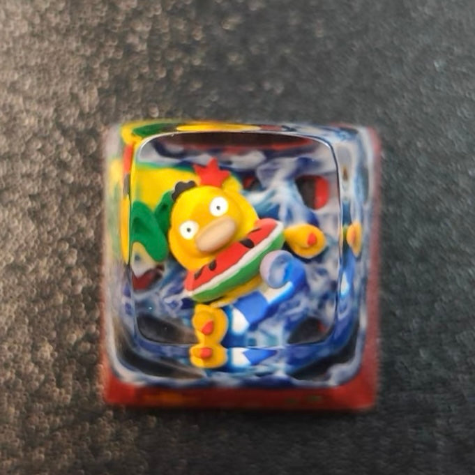 Pokémon-Koda-Ente-Tastenkappe. Handgefertigte Tastenkappe