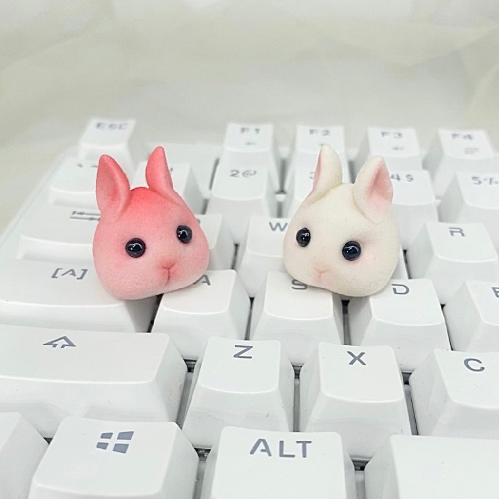 AiheyStudio Rabbit Artisan Keycap | Custom Halloween Bunny Keycap for Mechanical Keyboards