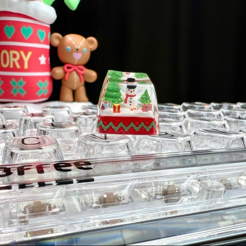 Resin Christmas Snowman Artisan Keycaps Christmas Gift