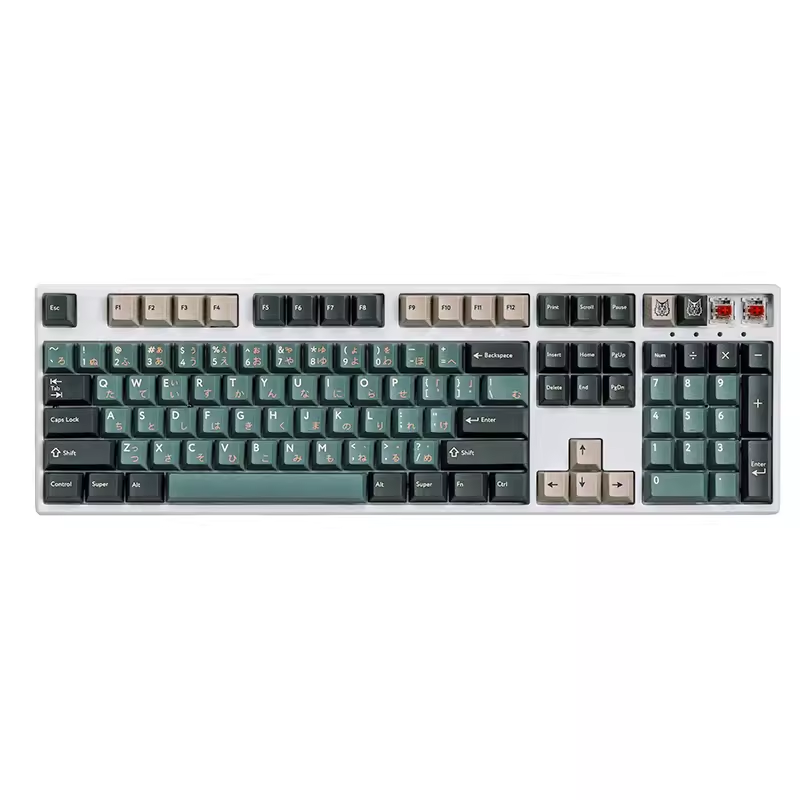 Silent Forest PBT Custom Keycaps Set, 170 keys featuring nature-inspired designs, adding a serene and peaceful aesthetic to your mechanical keyboard.