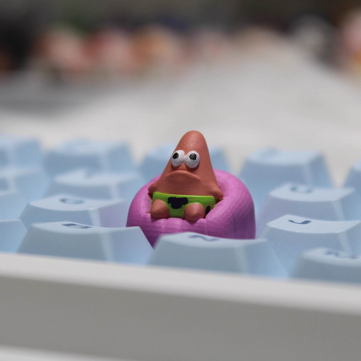 "Dive into the whimsical world of Bikini Bottom with our SpongeBob and Patrick Custom Artisan Keycaps. These 3D-printed keycaps are not just accessories; they're a playful homage to the iconic duo. Imagine SpongeBob asking, 'Hey Patrick, do you know what's funnier than 24?' and Patrick responding, 'Umm, 25?' Each keystroke becomes a snippet of their hilarious banter. Crafted with precision and humor, these keycaps bring the charm of SpongeBob and Patrick to your fingertips. 