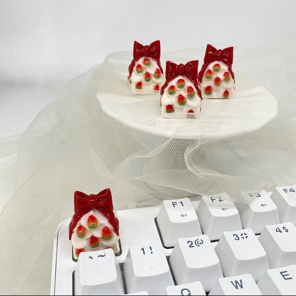 Tree Design Keycaps Strawberry Christmas Tree Gift Keycaps Custom Artisan Keycaps – AiheyStudio