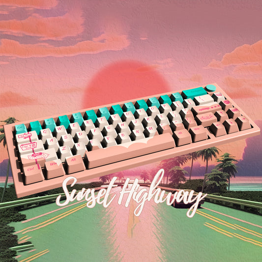 Custom Keycaps PBT Sunset Highway keycaps Set