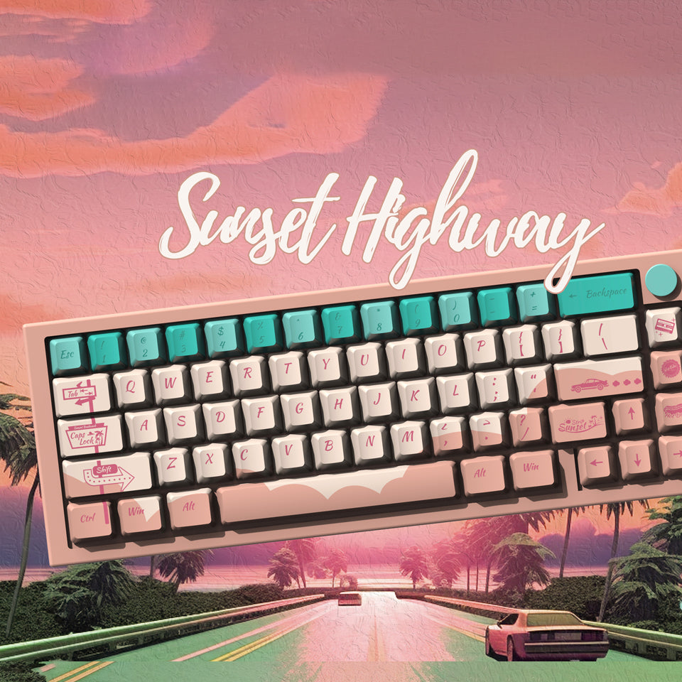 Custom Keycaps PBT Sunset Highway keycaps Set