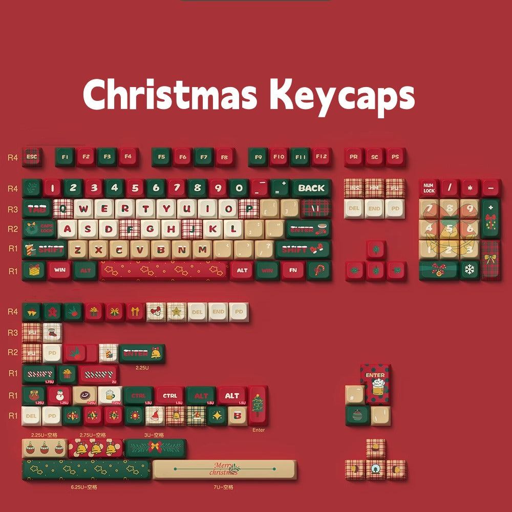Christmas Night Artisan Keycap Set  Original Design  MDA Profile  158 Keys  Heat Sublimation