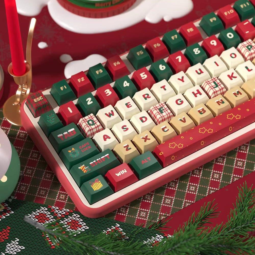 Christmas Night Artisan Keycap Set  Original Design  MDA Profile  158 Keys  Heat Sublimation