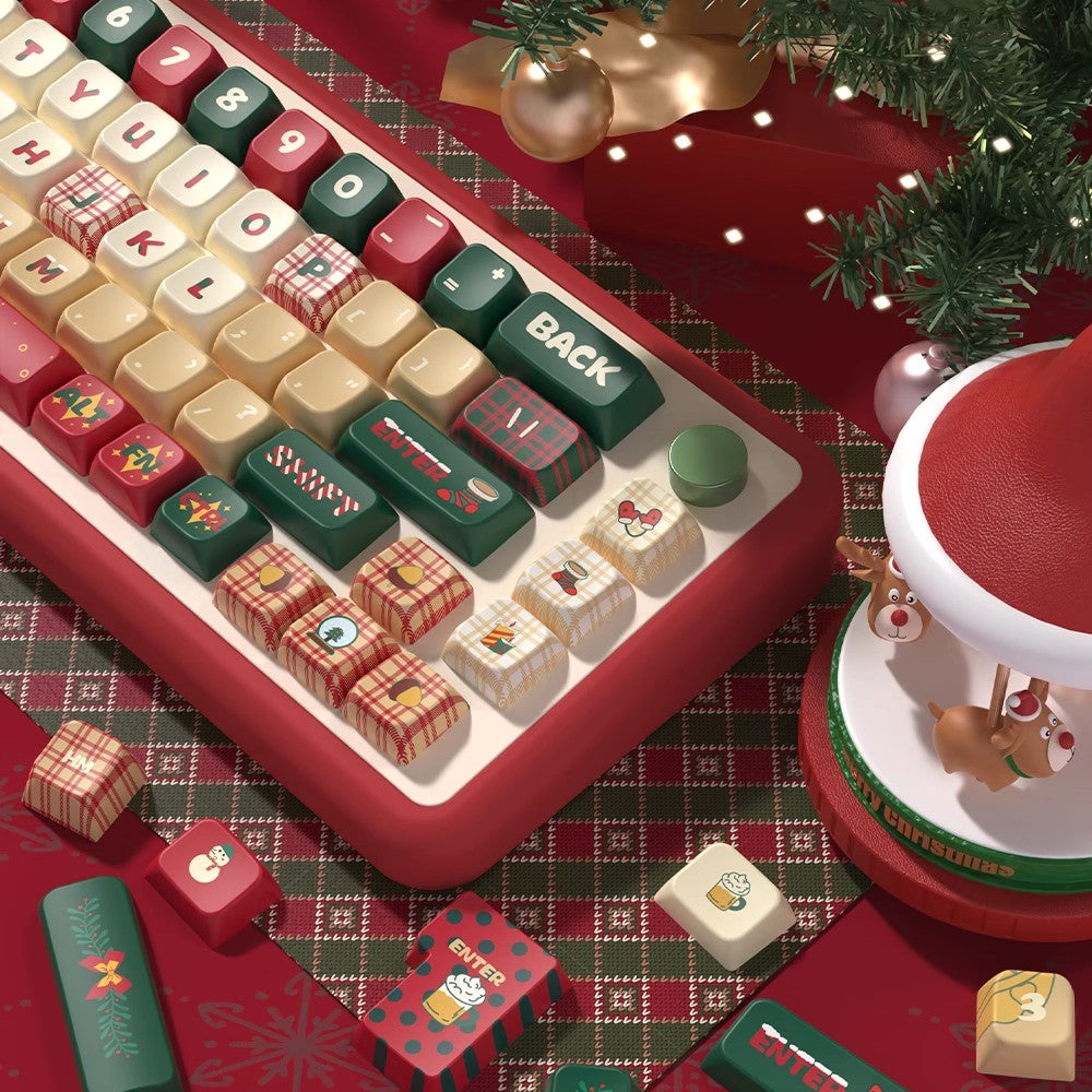 Christmas Night Artisan Keycap Set  Original Design  MDA Profile  158 Keys  Heat Sublimation