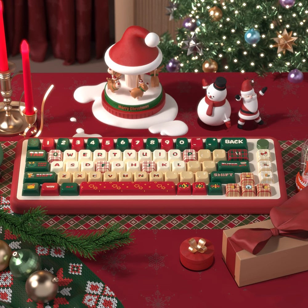 Christmas Night Artisan Keycap Set  Original Design  MDA Profile  158 Keys  Heat Sublimation