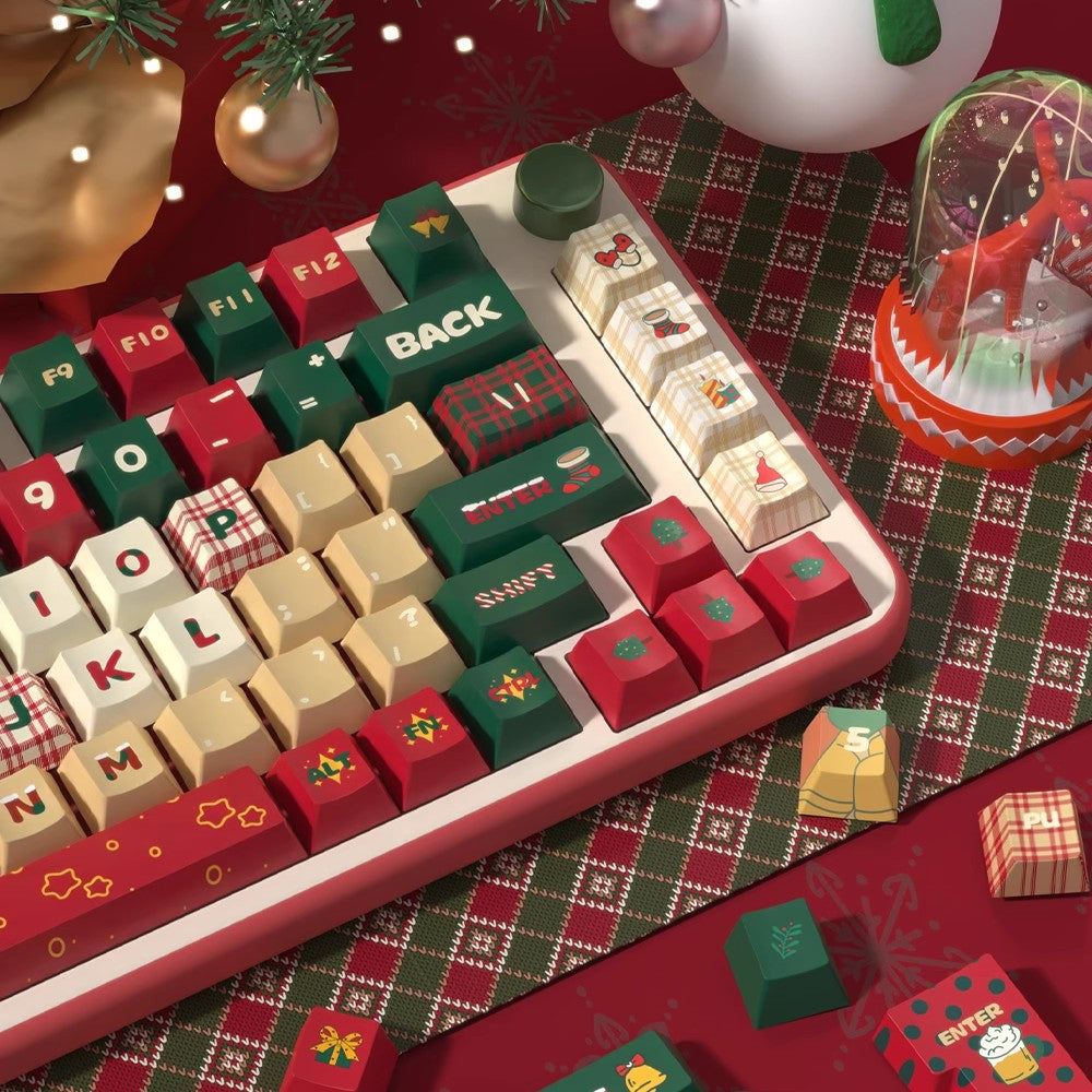 Christmas Night Artisan Keycap Set  Original Design  MDA Profile  158 Keys  Heat Sublimation