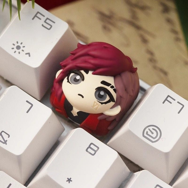 Jinx keycap Zeri and Seraphine keycap | League of Legends Artisan Keycap