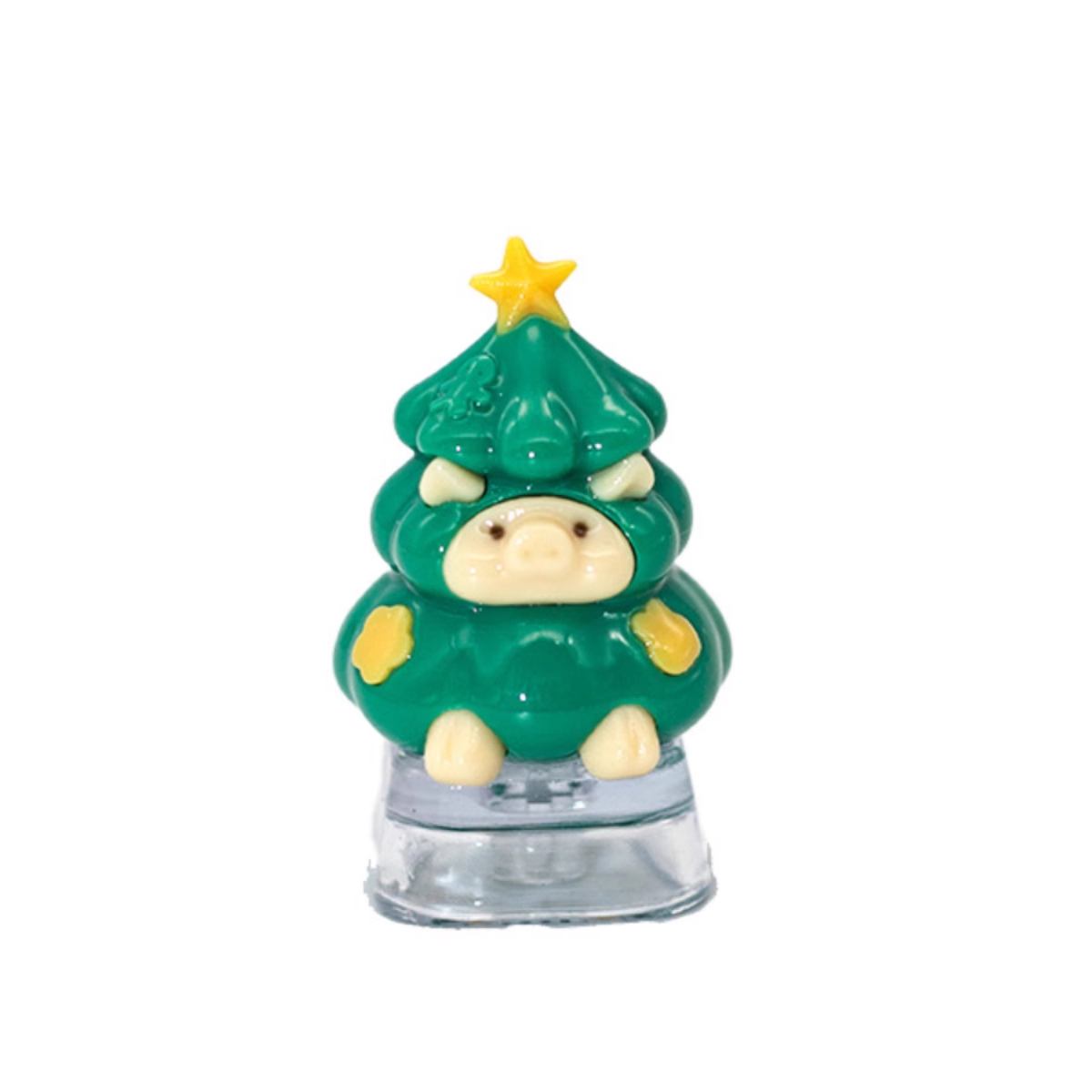 Whimsical-Christmas-Tree-Pig-Artisan-Keycap_1