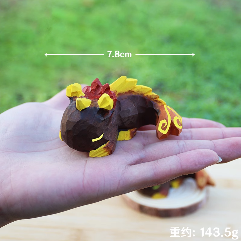 Zhongli's Dragon Form Handcrafted Wooden Figurine - Liyue Morax Collectible
