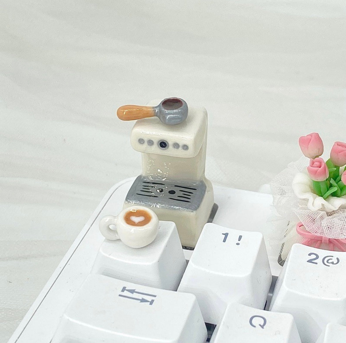 "Indulge in a coffee break with our 'Want a Cup of Coffee?' Custom Coffee Artisan Keycap. Handcrafted with care, this keycap features a steaming cup of coffee, perfect for coffee lovers. It's a charming addition to your keyboard, inviting you to savor every keystroke with a hint of caffeine charm. Elevate your setup with this unique and delightful artisan keycap." ☕💻 #Keycaps #ArtisanKeycaps #CoffeeLovers