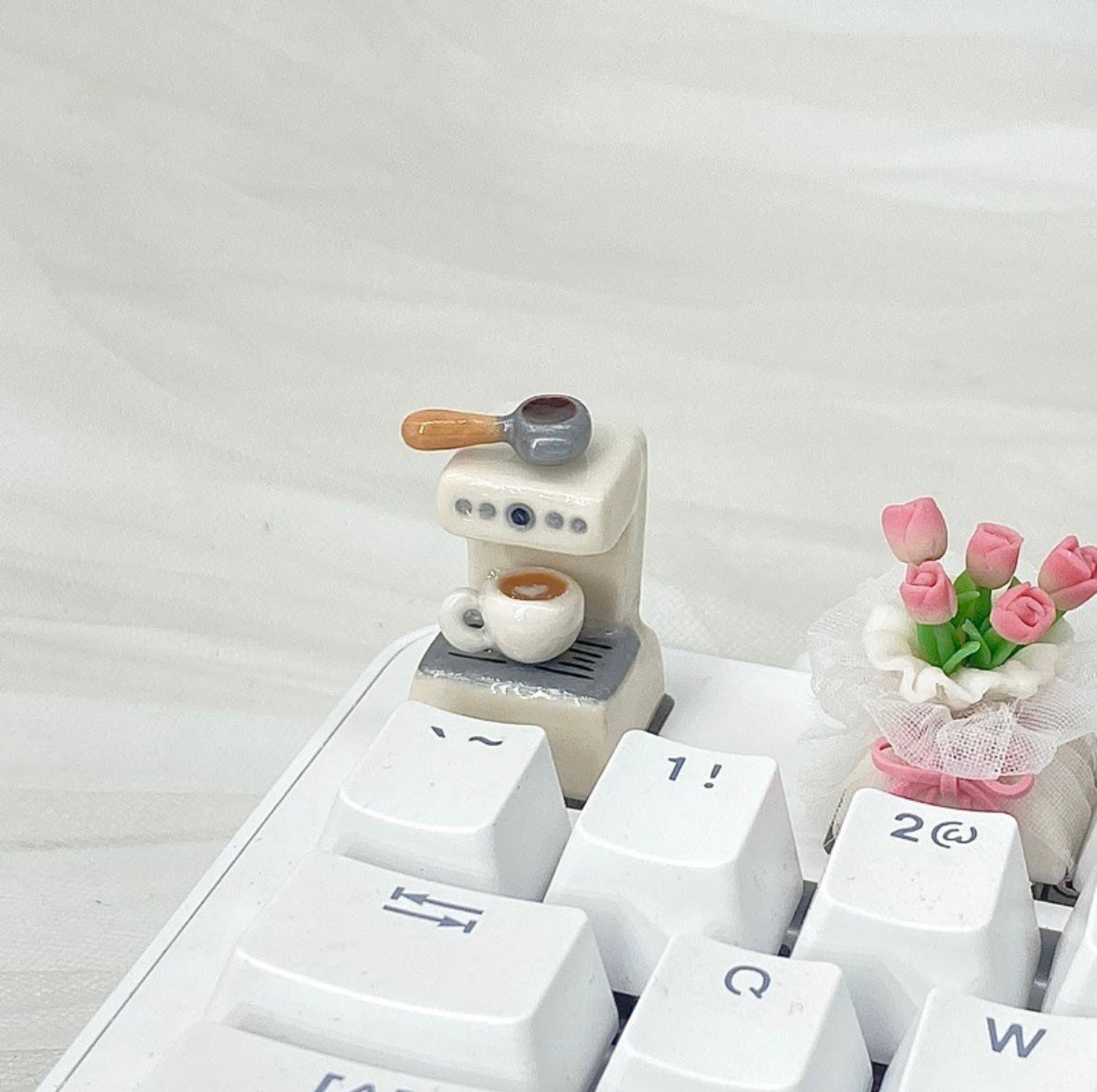 "Indulge in a coffee break with our 'Want a Cup of Coffee?' Custom Coffee Artisan Keycap. Handcrafted with care, this keycap features a steaming cup of coffee, perfect for coffee lovers. It's a charming addition to your keyboard, inviting you to savor every keystroke with a hint of caffeine charm. Elevate your setup with this unique and delightful artisan keycap." ☕💻 #Keycaps #ArtisanKeycaps #CoffeeLovers