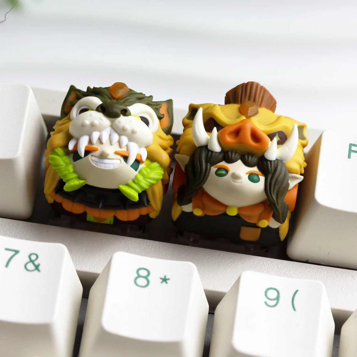 Chinese zodiac animal resin artisan keycaps