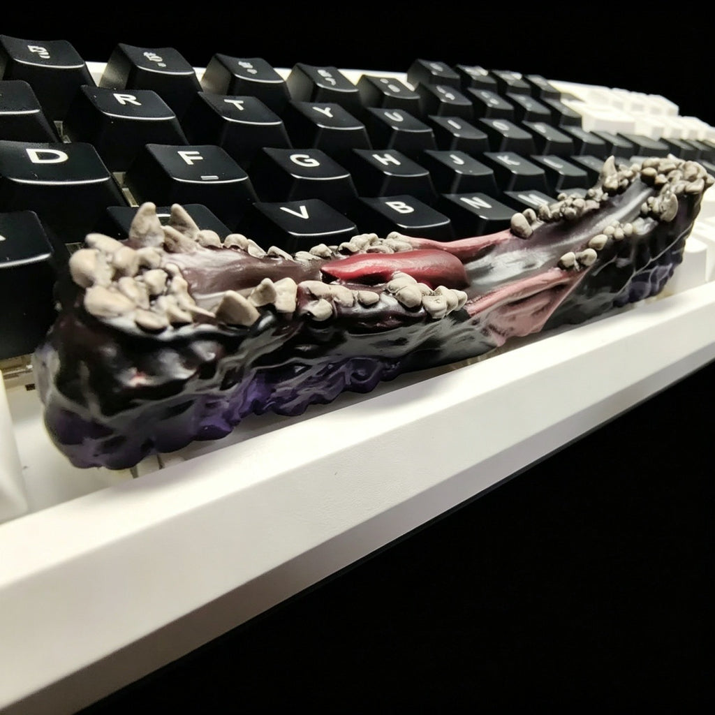 Dark fantasy resin artisan keycap collection with mythical warriors beasts and mysterious characters