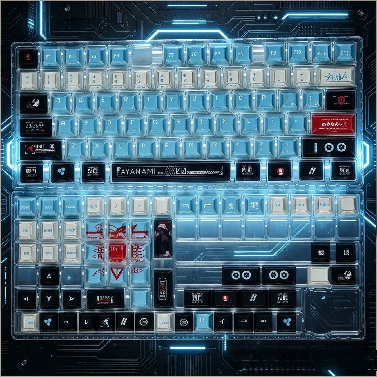 high-density-pbt-keycaps-with-matte-texture-and-five-sided-dye-sublimation-printing-for-durable-eva-themed-mechanical-keyboard-use