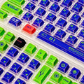 Evangelion EVA-01 purple and green PBT keycap set