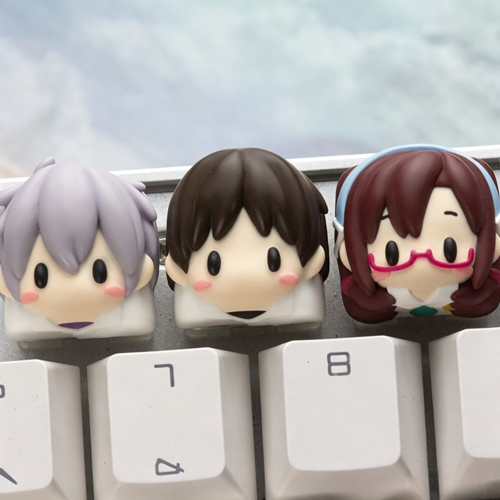 evangelion-anime-artisan-keycap-collection-with-handmade-epoxy-resin-character-and-eva-unit-designs-for-custom-mechanical-keyboards