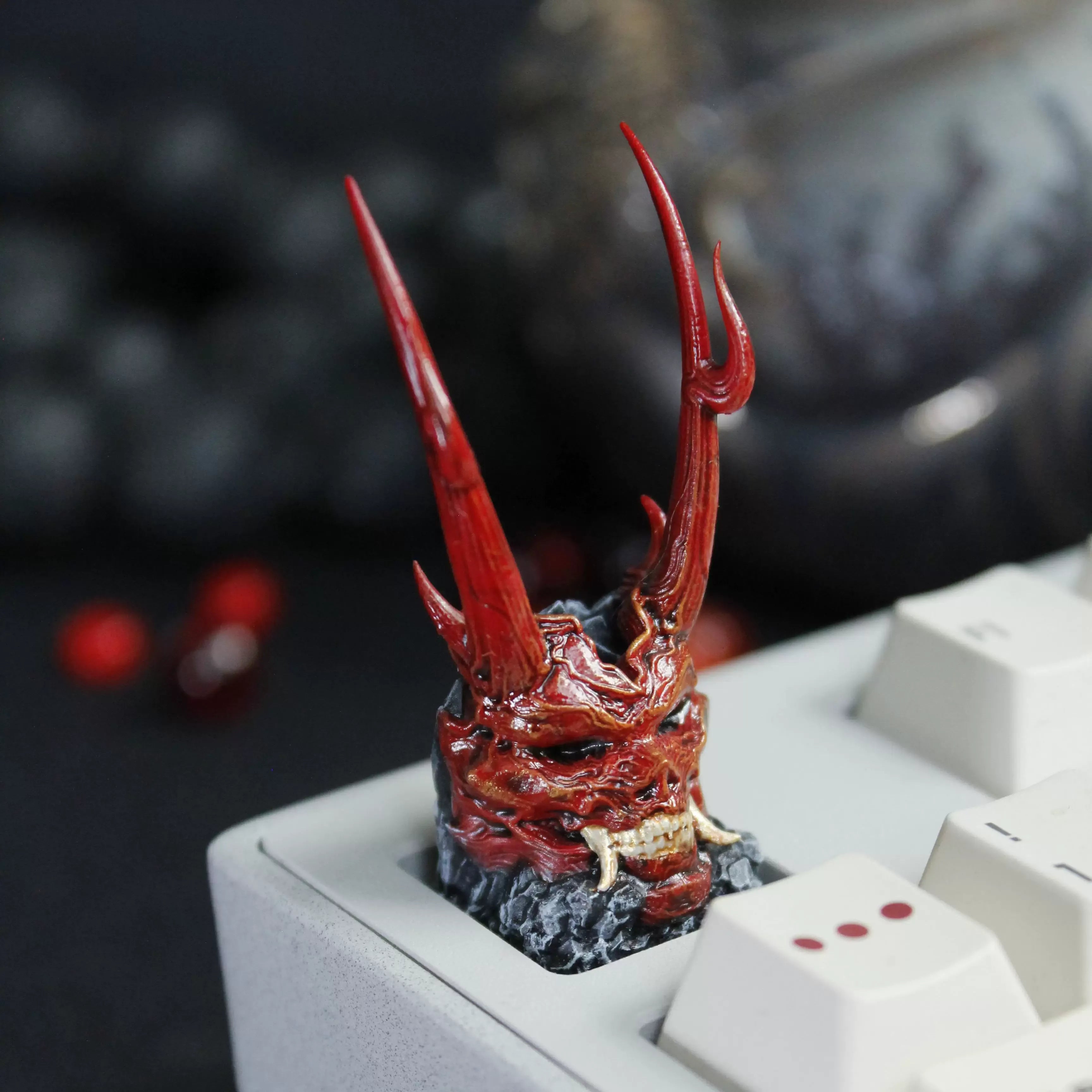 Fantasy Mask Artisan Keycap 3D Printed Resin Mechanical Keyboard Keycap