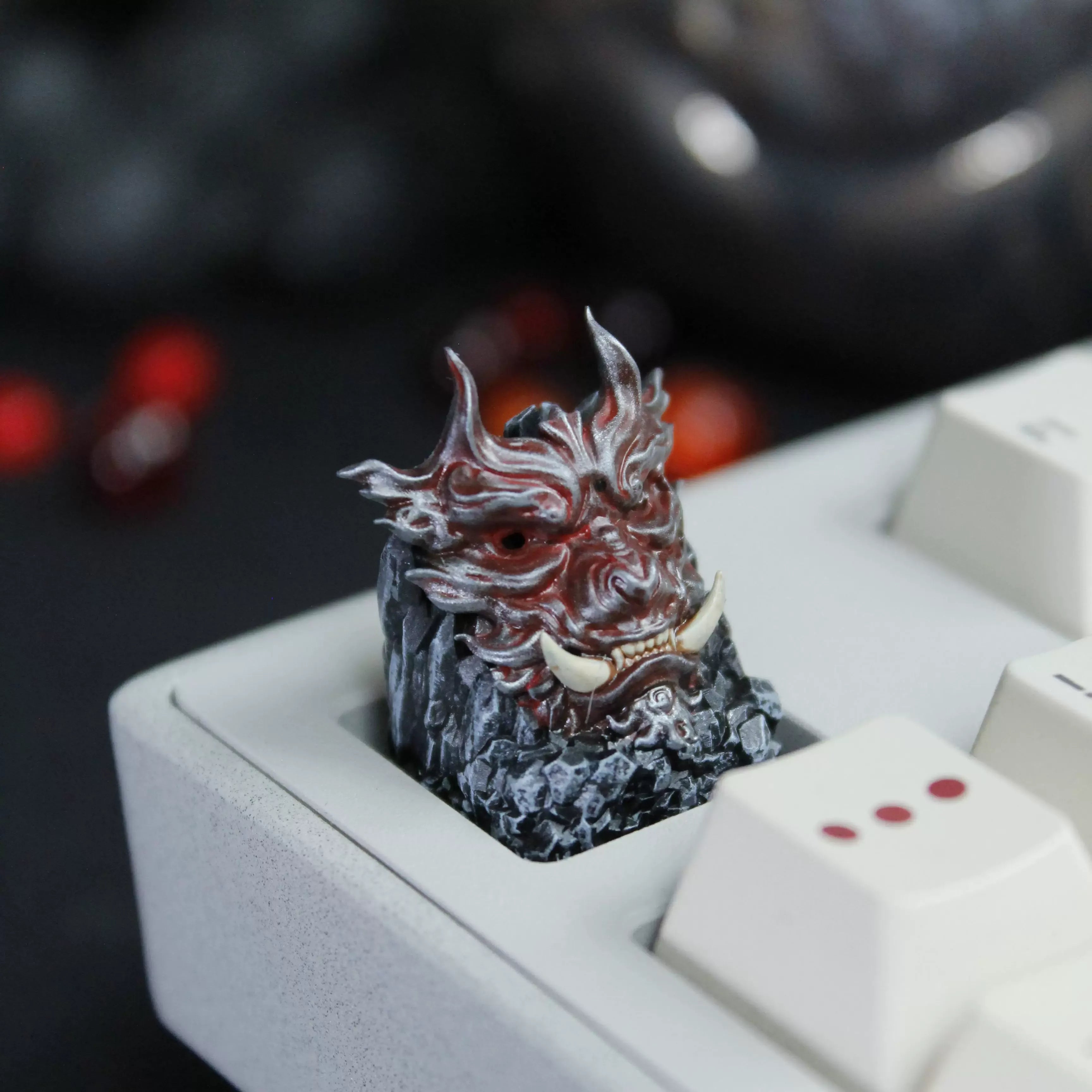 Fantasy Mask Artisan Keycap 3D Printed Resin Mechanical Keyboard Keycap