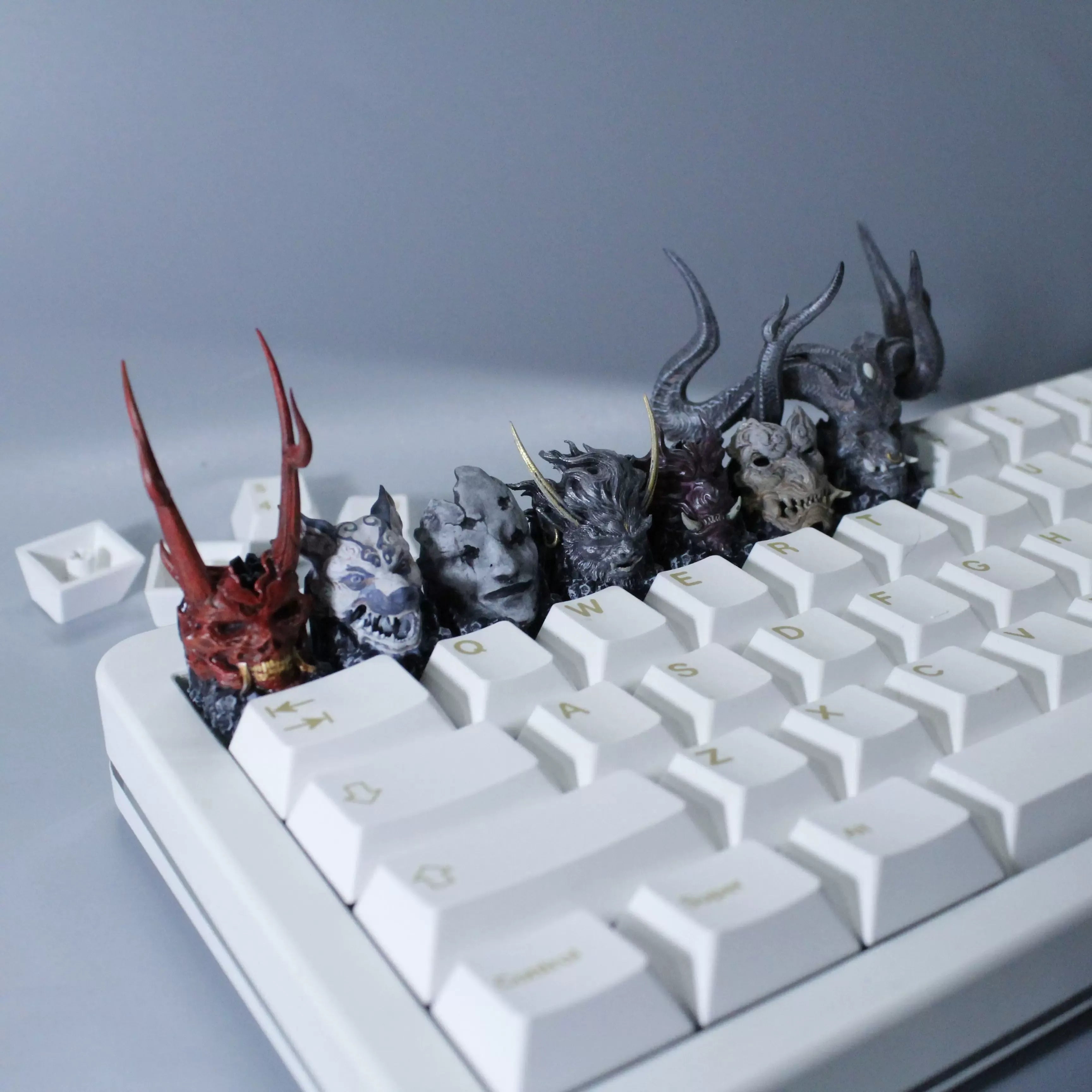 Fantasy Mask Artisan Keycap 3D Printed Resin Mechanical Keyboard Keycap
