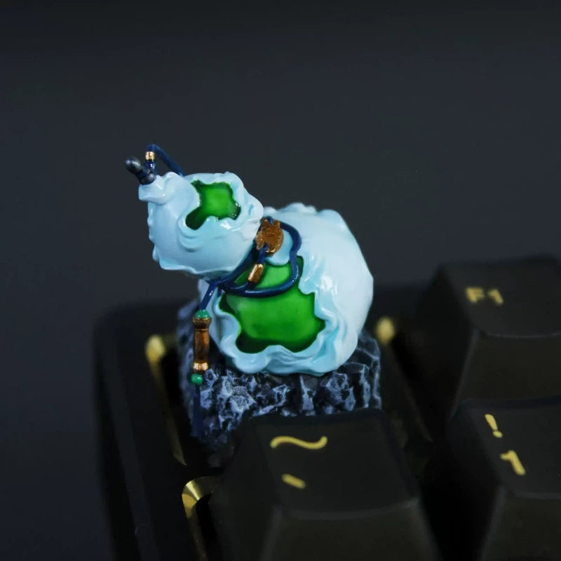 Five Spirit Mystic Gourd artisan keycap with detailed fantasy artifact design and magical Eastern style