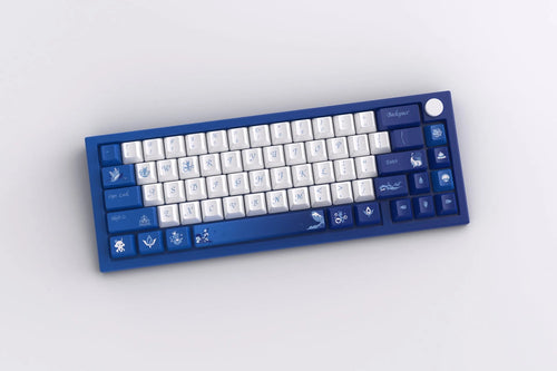 Custom keycaps set featuring Furina from Genshin Impact, made with durable PBT material for gamers and collectors.

