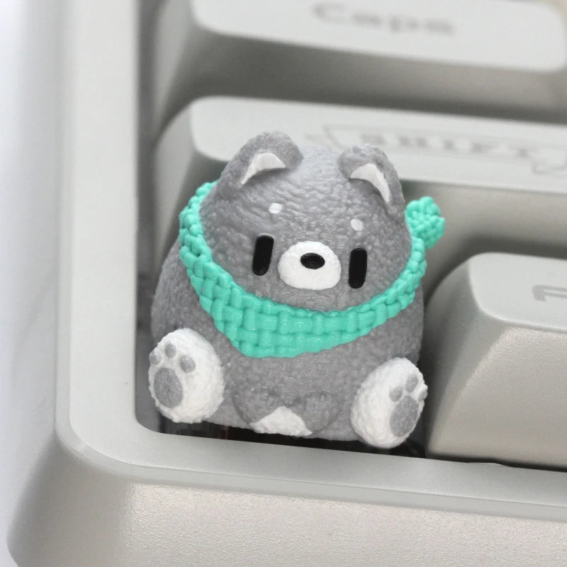 Grayy bandana puppy artisan keycap