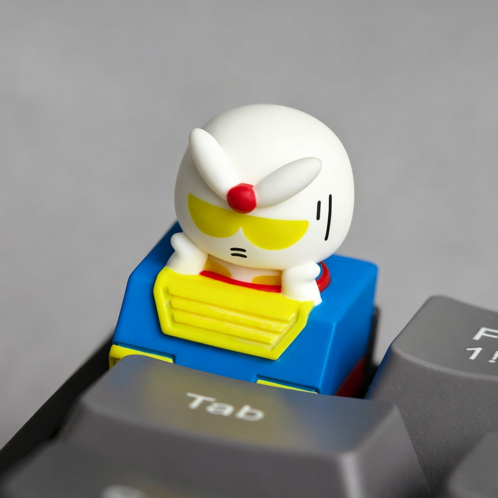 collectible-gundam-rx-78-2-and-chars-zaku-ii-resin-keycaps-for-anime-fans-mecha-collectors-and-mechanical-keyboard-enthusiasts